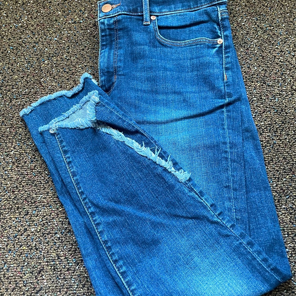 COPY - Loft Skinny Jeans with Fringe - Size 14